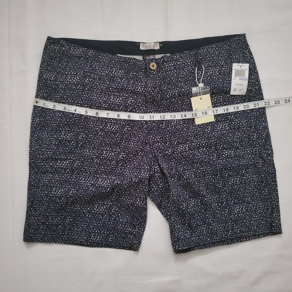 Oxford Lads Men’s Navy Print Patterned Cotton Stretch Walk Shorts Size 38 NWT - Picture 12 of 13